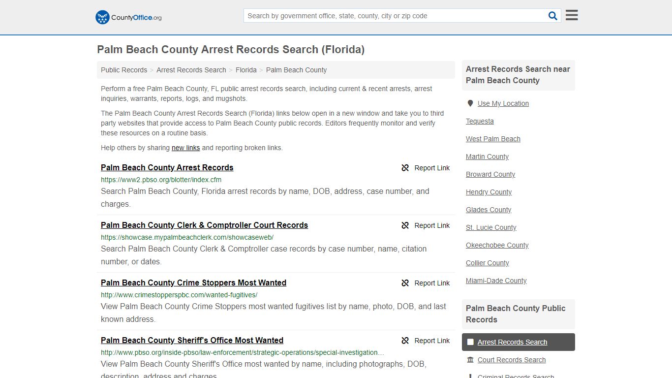 Arrest Records Search - Palm Beach County, FL (Arrests ...